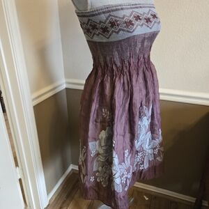 Stretch Bandeau Dress One Size Burgundy